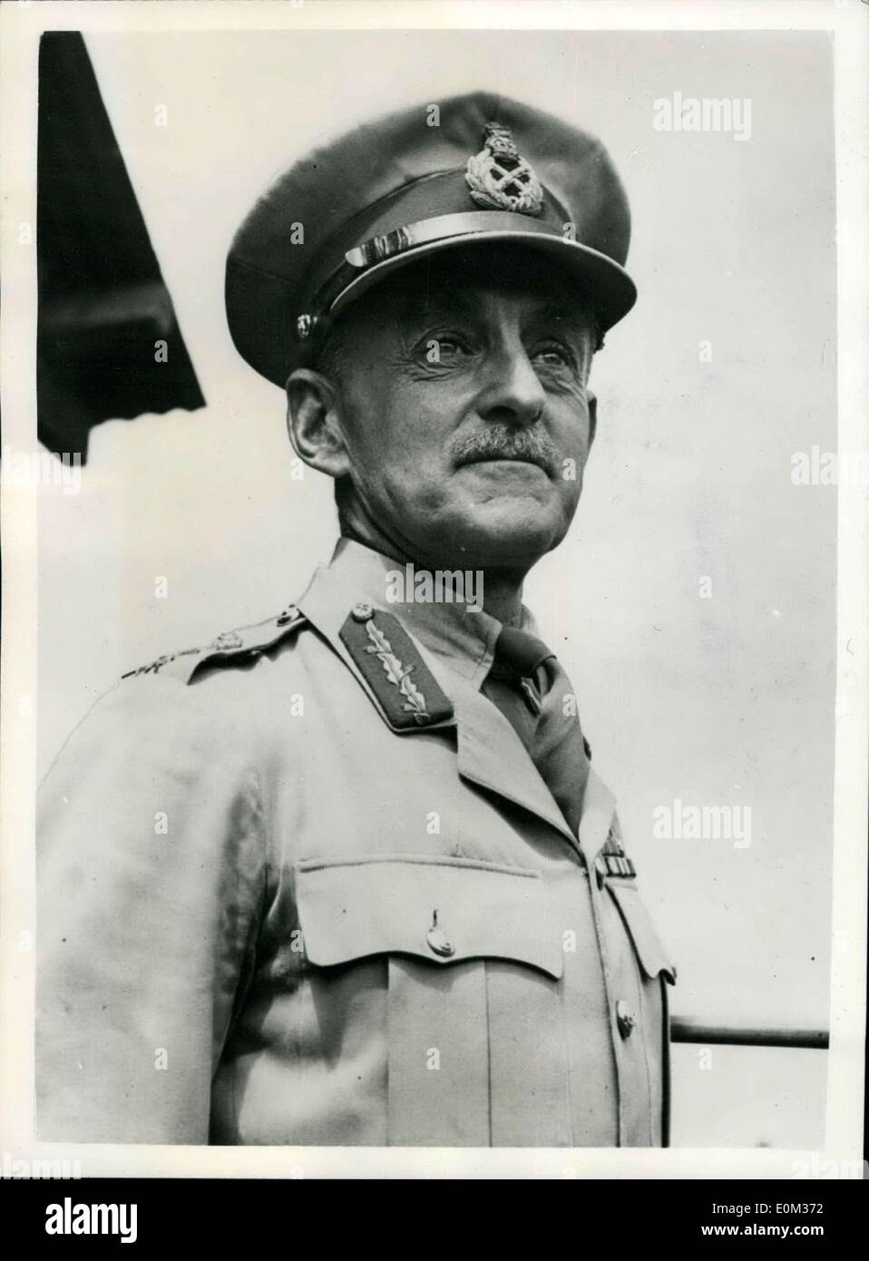 Apr. 24, 1953 - Major General Sir Robert Hinde - Newly Directed Director Of Operations Against The Mau Mau. Photo shows Portrait of Major General Sir Robert Hinde the newly appointed Director of Operations in Kenya - the new ''over all' commander of the battles against the droaded Mau Mau. Stock Photo