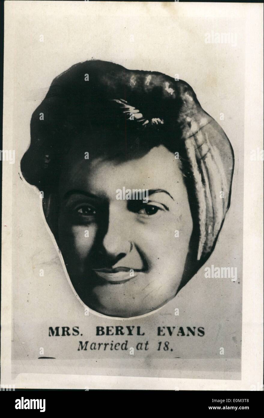 Jun. 06, 1953 - Mrs Beryl Evans whose husband was hanged for her murder in 1950, was mentioned by Mr.Curtis Bennett Q.C., defending John Christie. Stock Photo