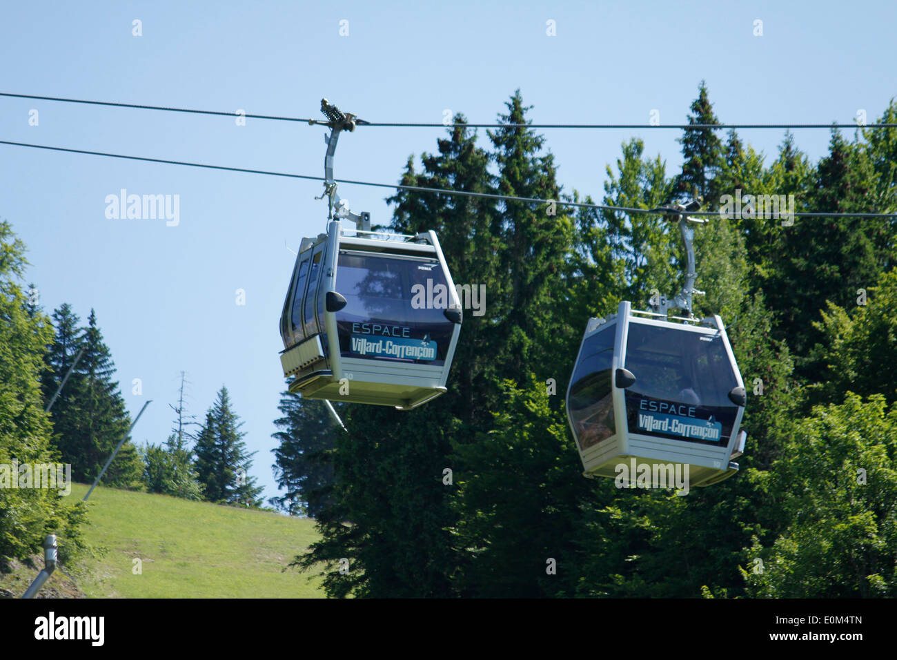 Cable car, during the Big Bike Festival, Vercors, Villard de Lans