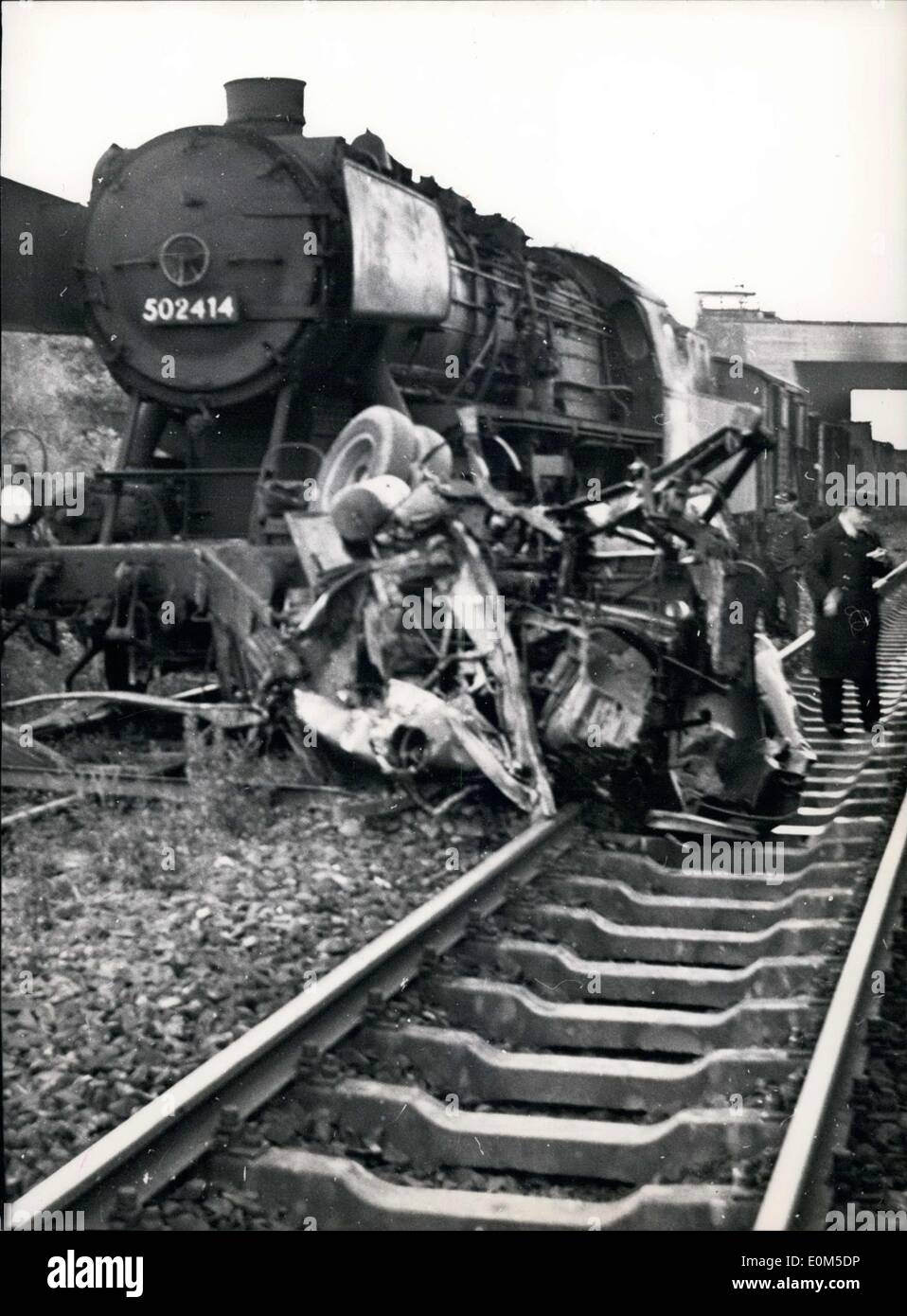 Aug. 09, 1953 Picture is the scene of an unfortunate accident that