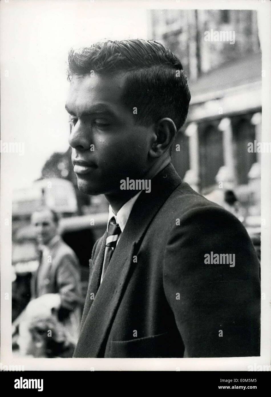 Jul. 14, 1953 - Son of Indian Rajah on forged cheque charge, his family worth ''millions'; Twenty one year old Muthiah Ramaswamy - son of a Millionaire Indian Rajah appeared at the Old Bailey yesterday - pleeding ''Not Guilty'' to charges of obtaining shoes and suits with forged cheques taken from his best friend's cheque book. So wealthy was his family the Judge was told that he could have ''almost unlimited money for the asking''. He had 50,000 in shares worth about 5,000 a year Stock Photo