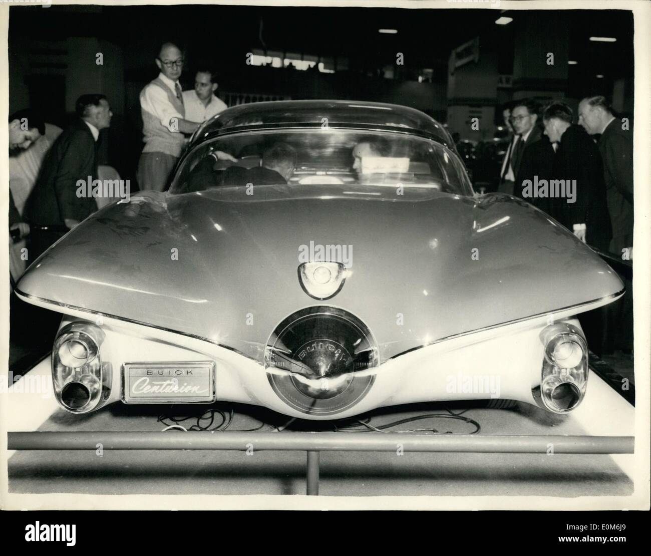Oct. 10, 1953 - Pre-view of the motor show. The Buick - with T. V. rear mirror.: Photo shows view of the Buick Centurion which is fitted with a Television lens in the rear which shows the driver what is happening behind ona dashboard screen at the motor show pre view today, at Earls Court. Stock Photo