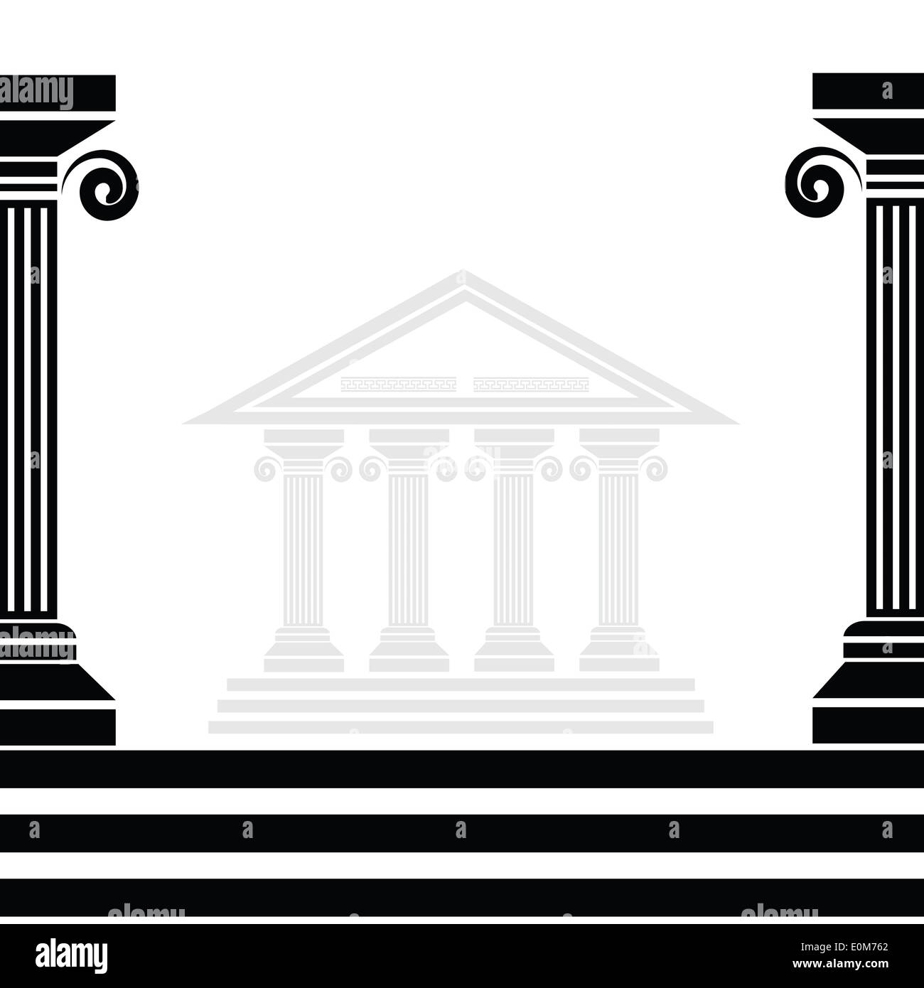 illustration with greek columns for your design Stock Photo - Alamy