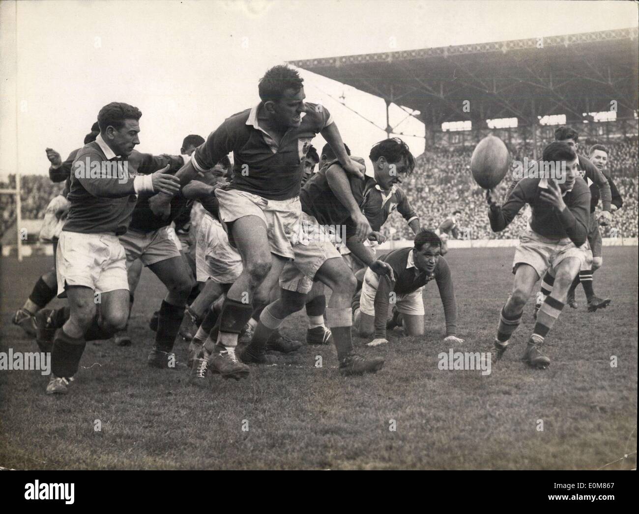 Photo Ancienne Équipe De France Rugby 1954 - Vintage Old Photo