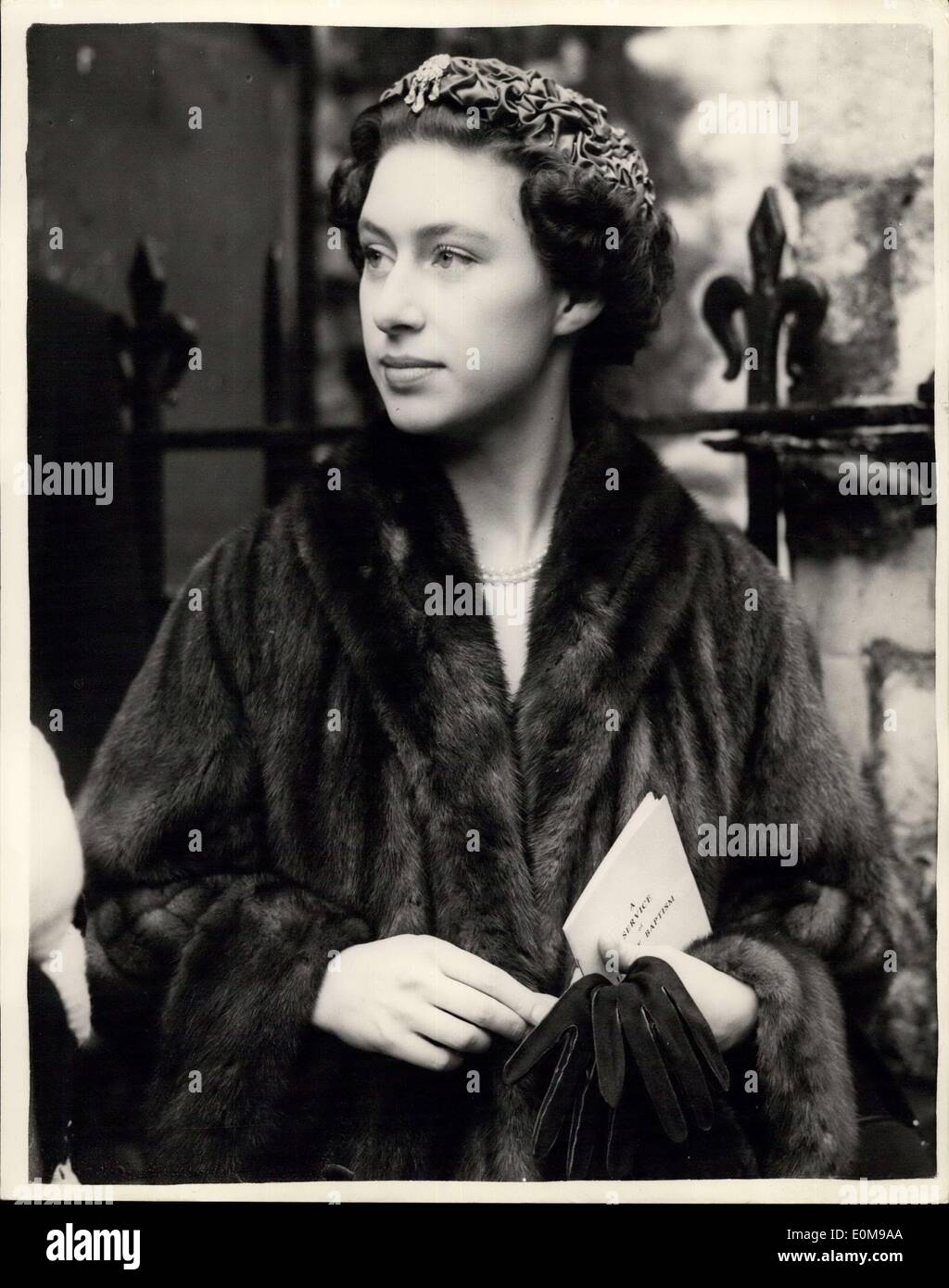 Feb. 23, 1954 Princess Margaret As Godmother At Christening.. Daughter Of Jennifer Bevan