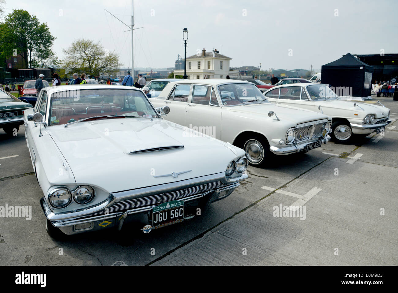 Chatham Dockyard classic car show Stock Photo Alamy