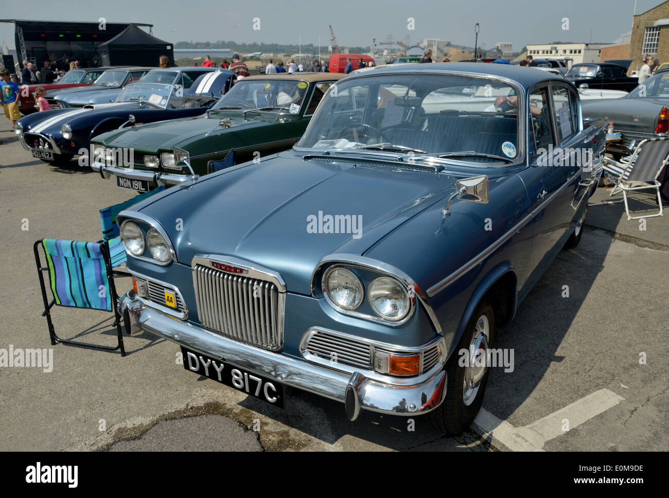 Chatham Dockyard classic car show Stock Photo Alamy