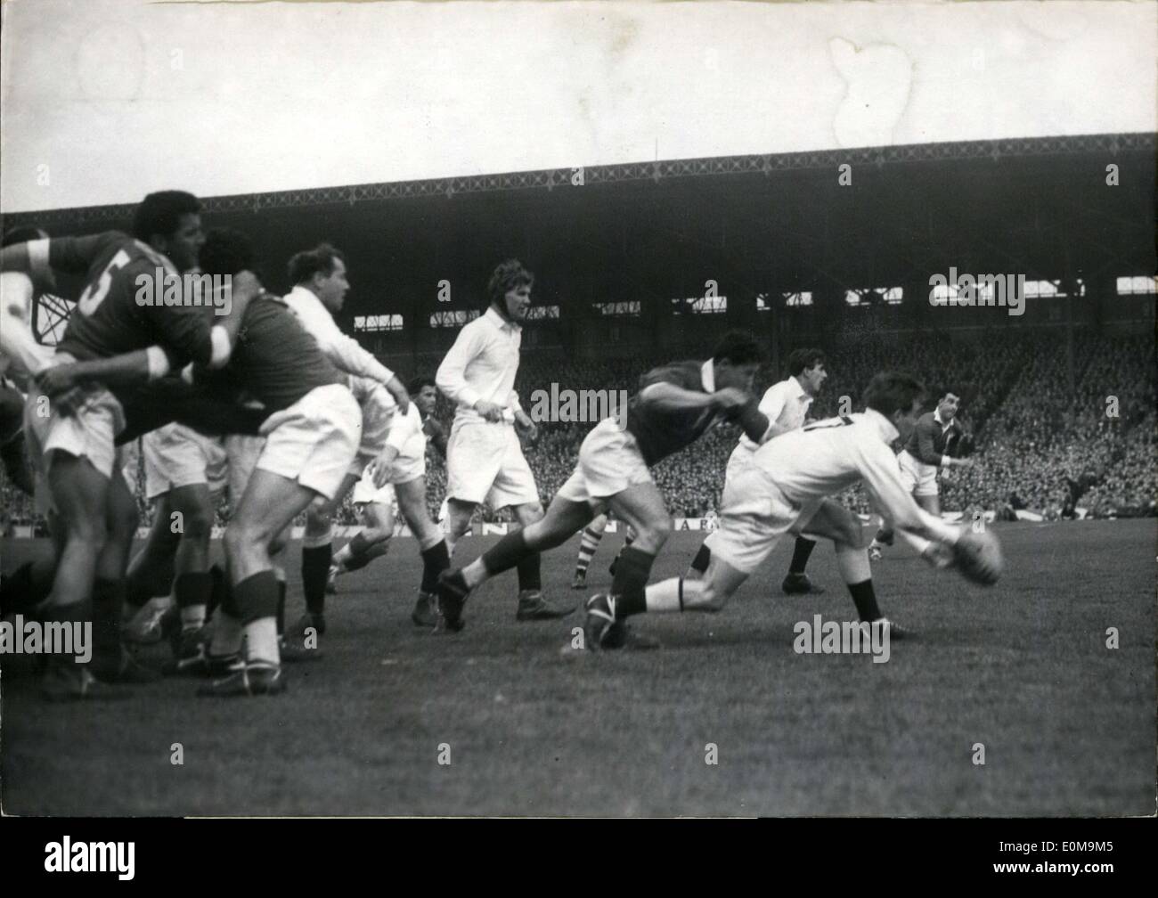 A phase France-England rugby match Paris France February 24 1968 Old