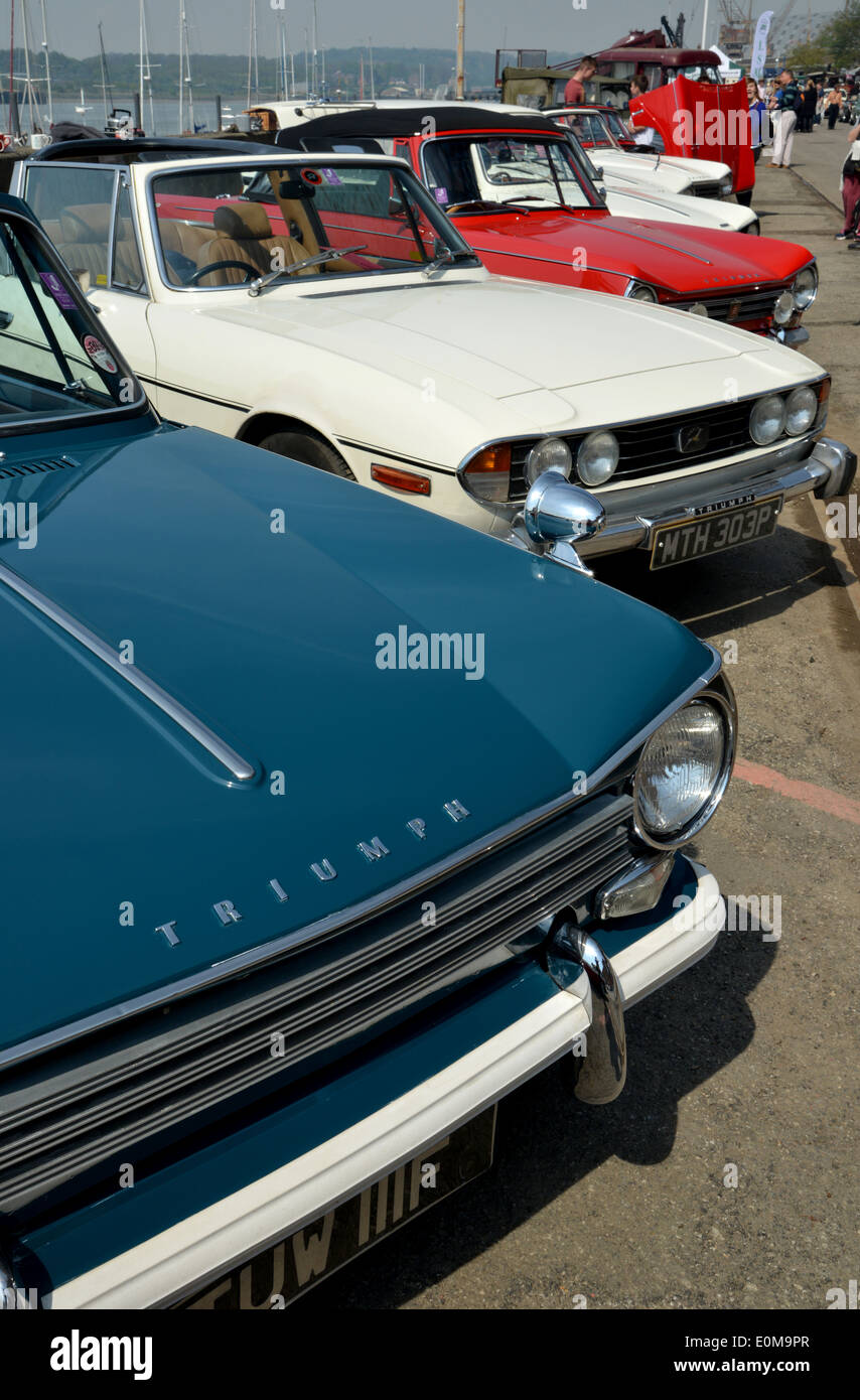 Chatham Dockyard classic car show Stock Photo Alamy