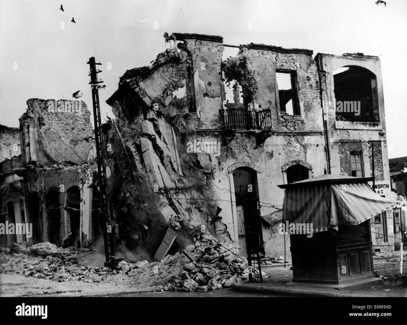 NATURAL DISASTERS: 1954 Earthquake in Central Greece Stock Photo