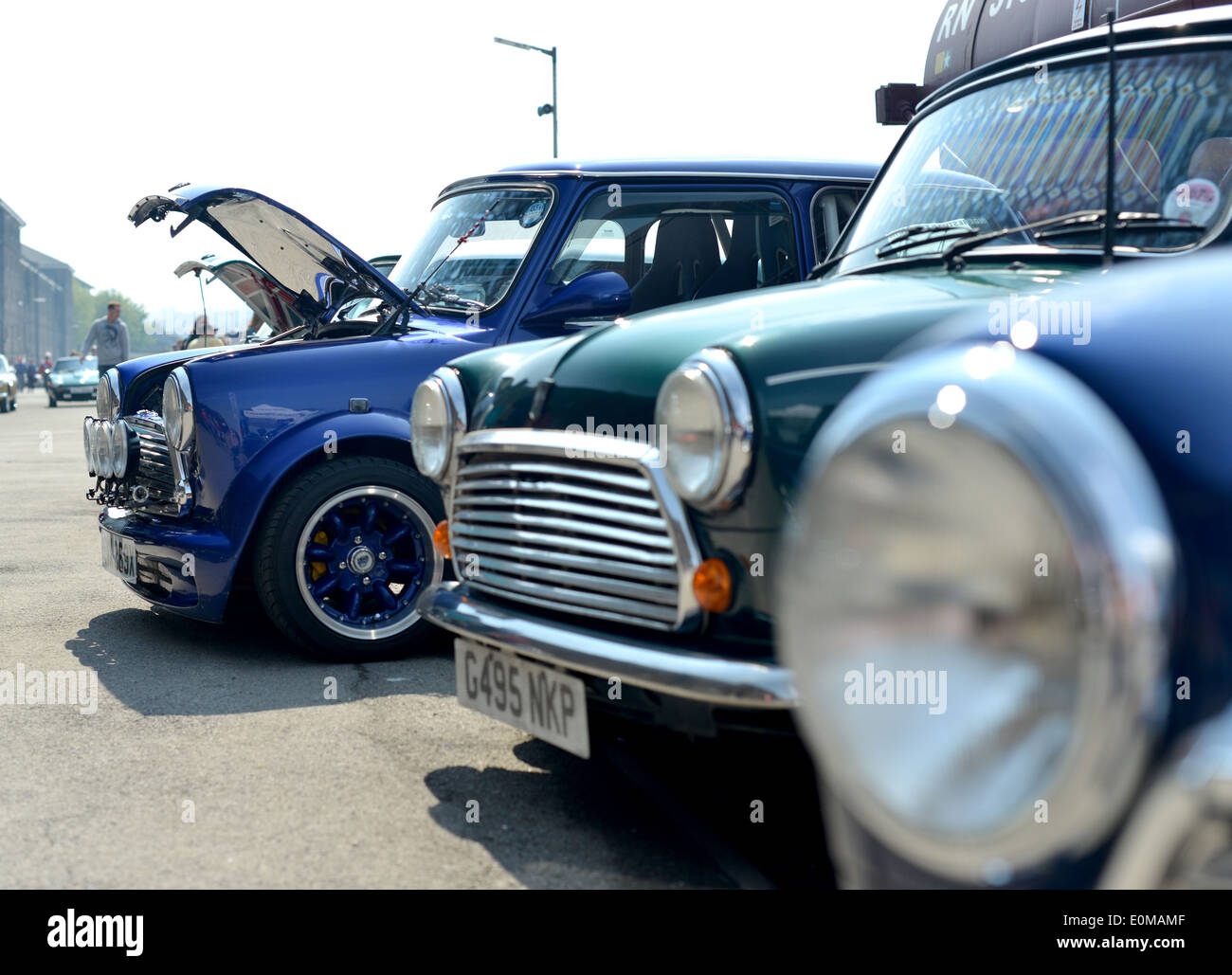 Classic Mini close up Chatham Dockyard classic car show Stock Photo Alamy