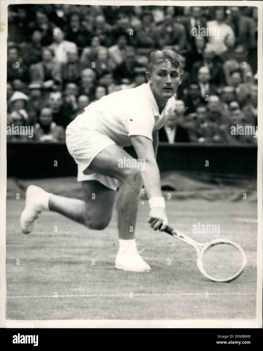 Jun. 06, 1954 - Wimbledon - Second week. Hoad beaten by Drobny.: Phot ...