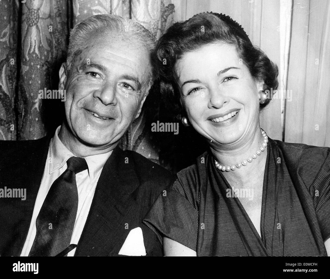 Actress Joan Bennett and husband producer Walter Wanger Stock Photo