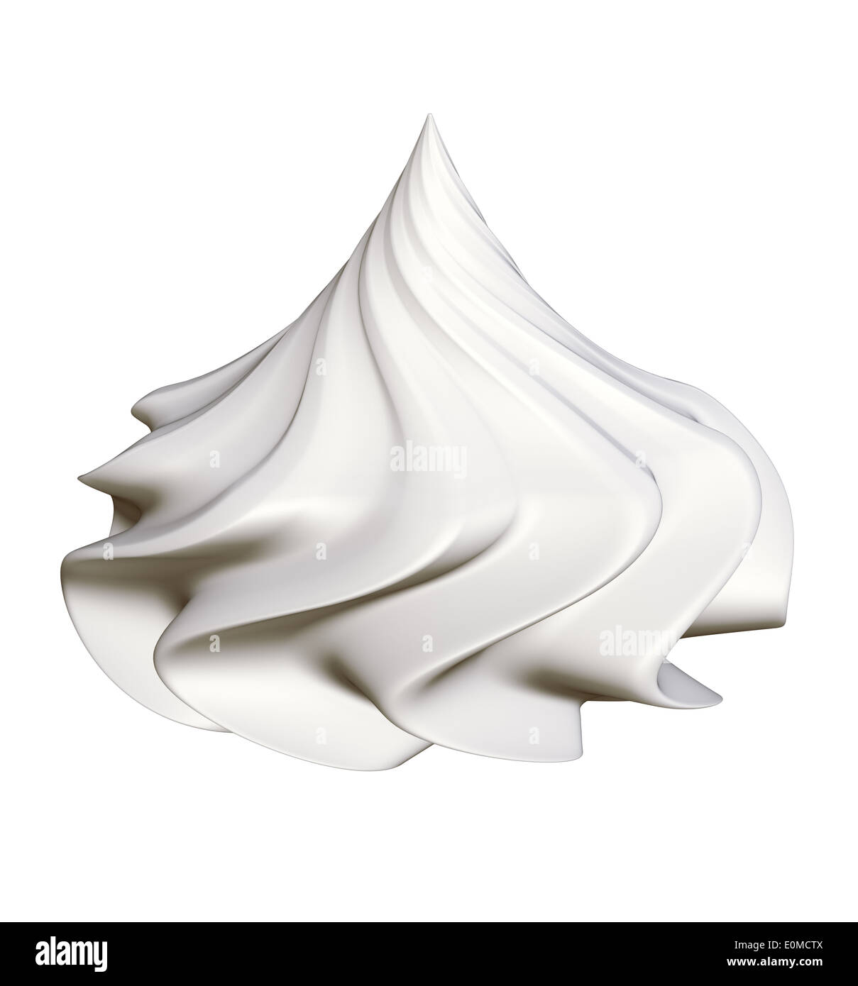 Whipped cream - isolated on a white background, clipping path included Stock Photo