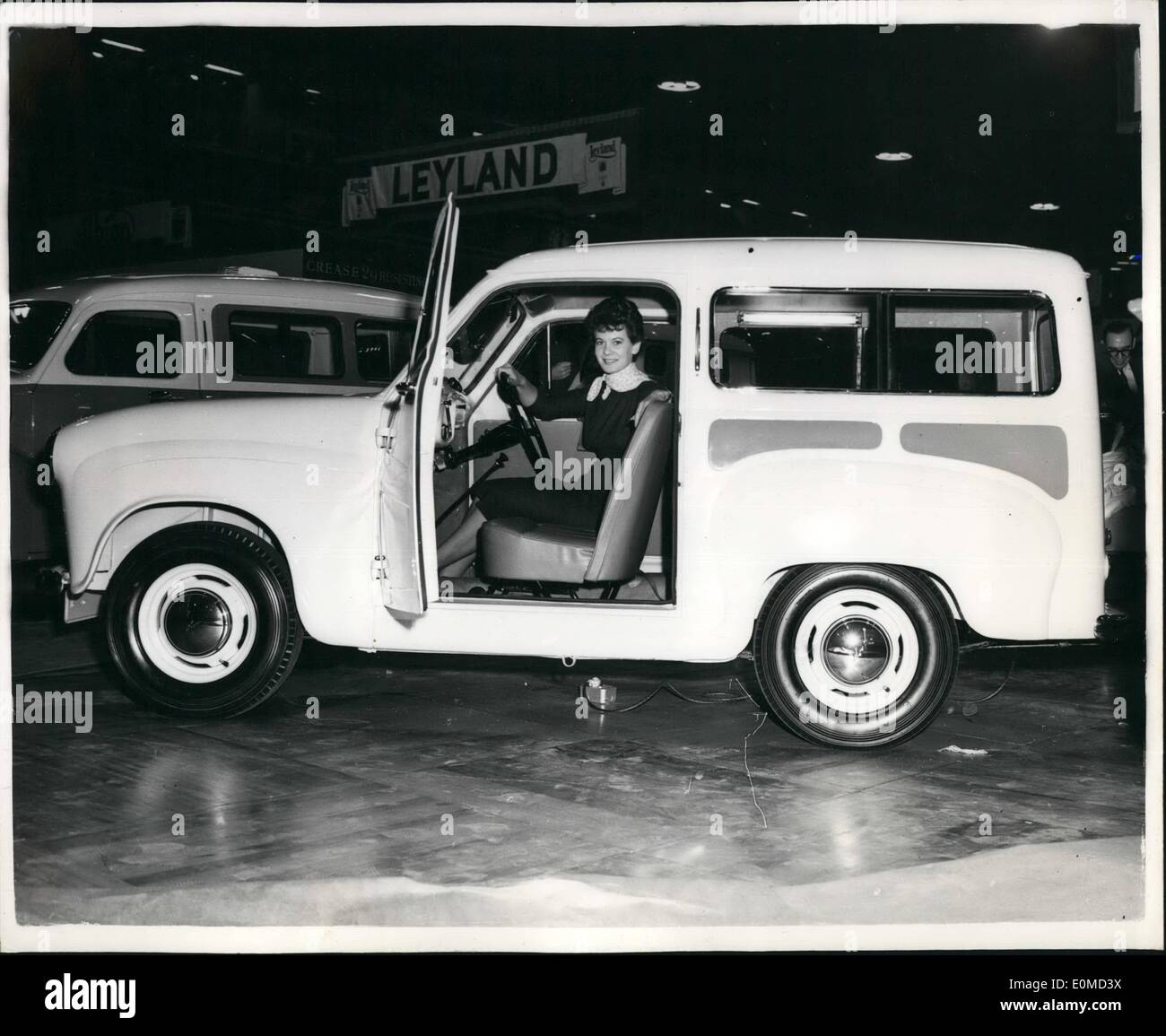 Sep. 09, 1954 - Press Day At The Commercial Motor Show.. New Austin A-30 Countryman..  Photo Shows:- View of the new Aus Stock Photo