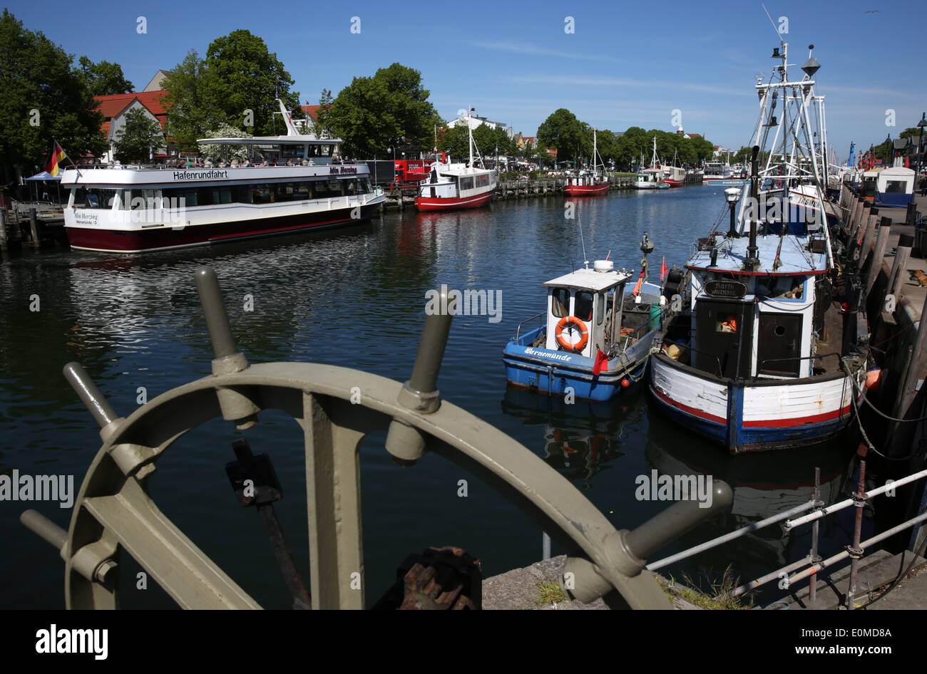 RostockWarnemuende, Germany. 16th May, 2014. Boats are docked in the