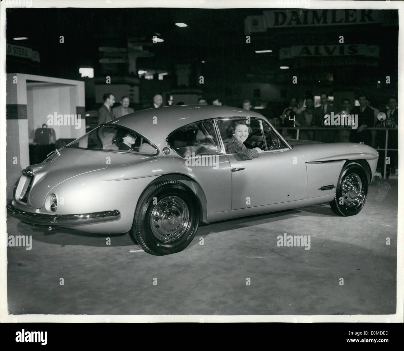 Oct. 10, 1954 - Pre-View Of International Motor Show The Jensen 541 Plastic Saloon: Photo Shows Rear view of the Jensen 541 100 Stock Photo