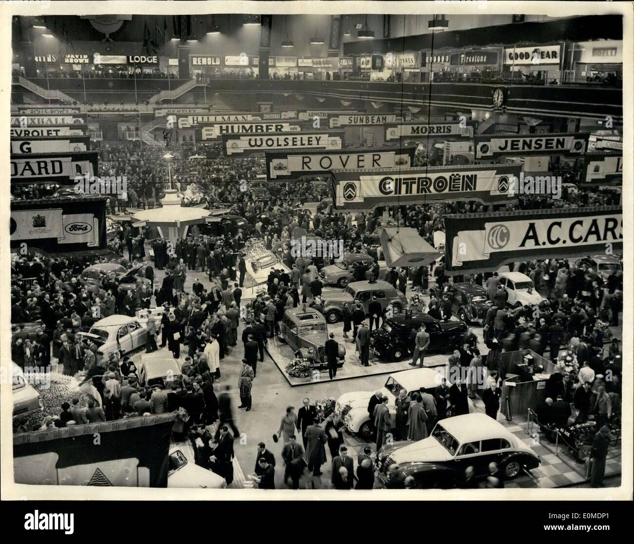 Oct. 20, 1954 - International Motor Show at Earl's Court. Photo shows general view showing a section of the International Motor Stock Photo