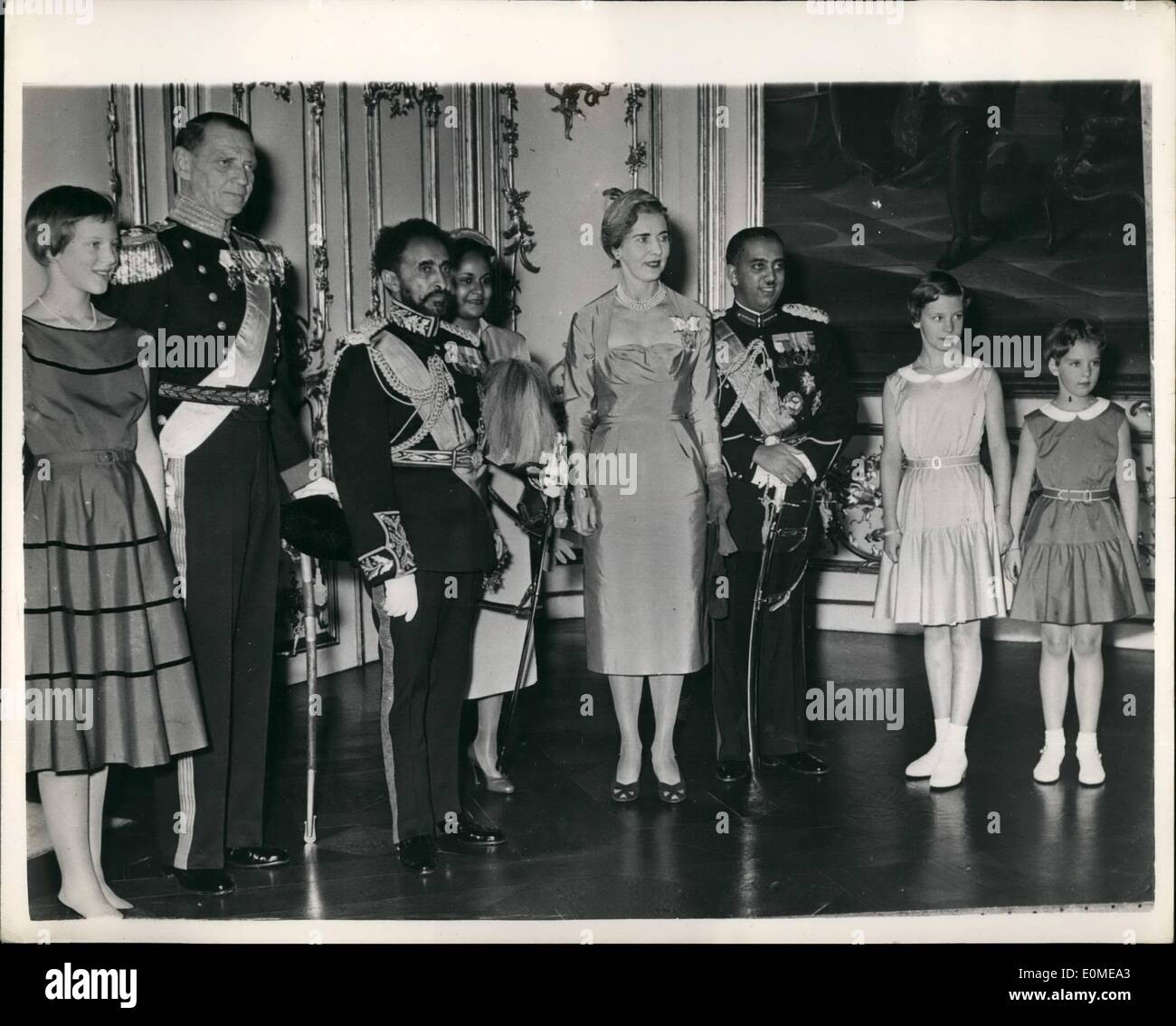 Nov. 11, 1954 - Haile Selassie In Denmark. Picture taken during