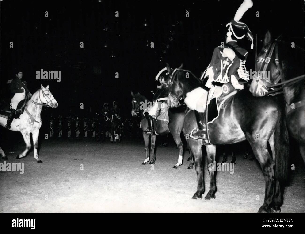 Nov. 11, 1954 - International Jumping In Paris: Napoleon Inspecting His Marshals, An Incident Of The International Jumping Show Stock Photo