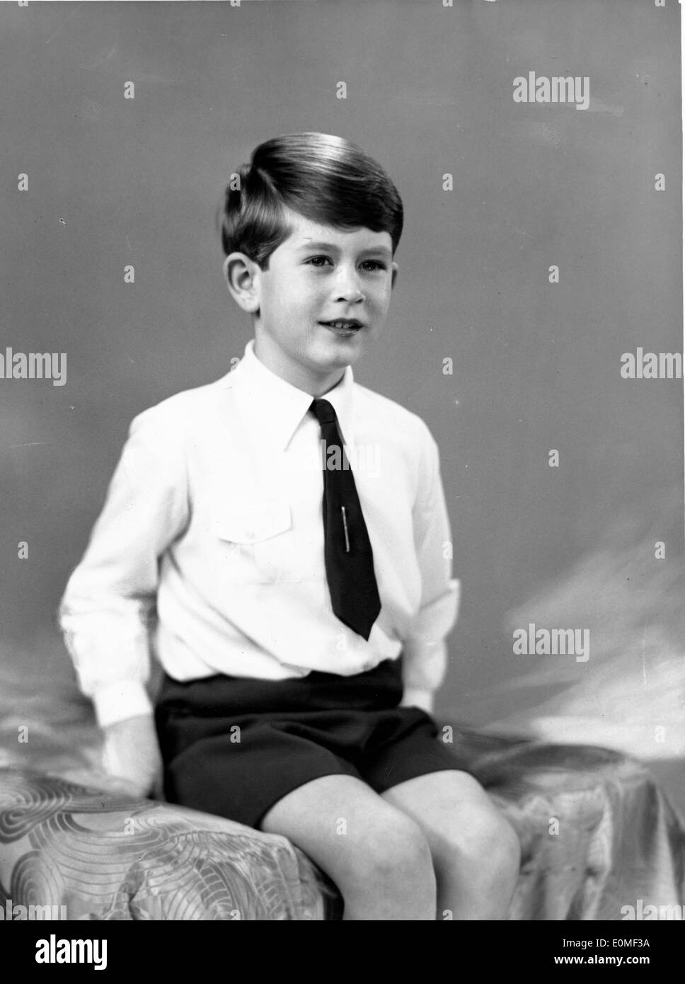 Portrait of Prince Charles on his sixth birthday Stock Photo