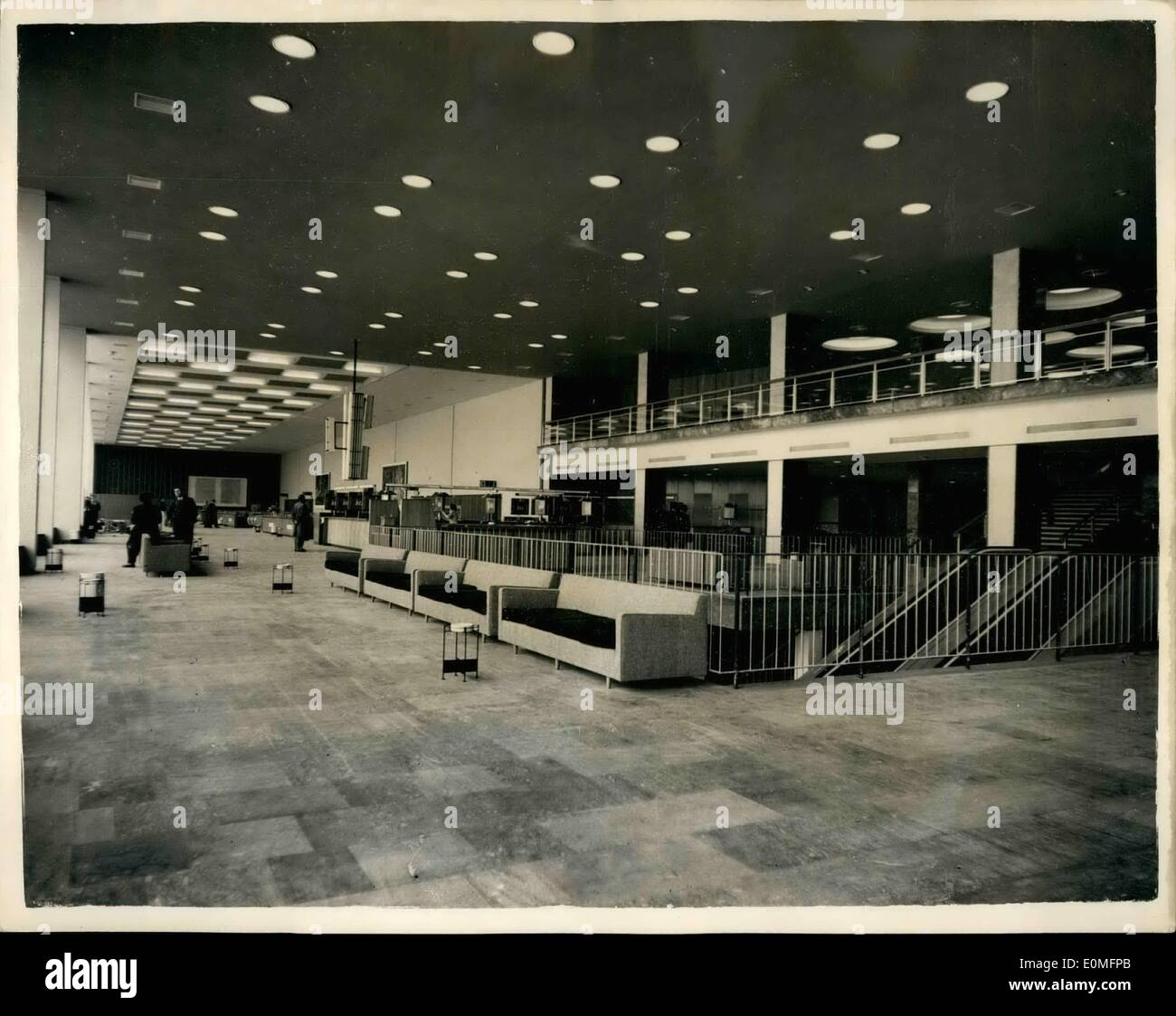 Mar. 03, 1955 - New South-East Passenger Building - London Airport View Of Main Hall. Photo shows: View of the Main Hall - at the new South East Passenger Building London Airport. Stock Photo