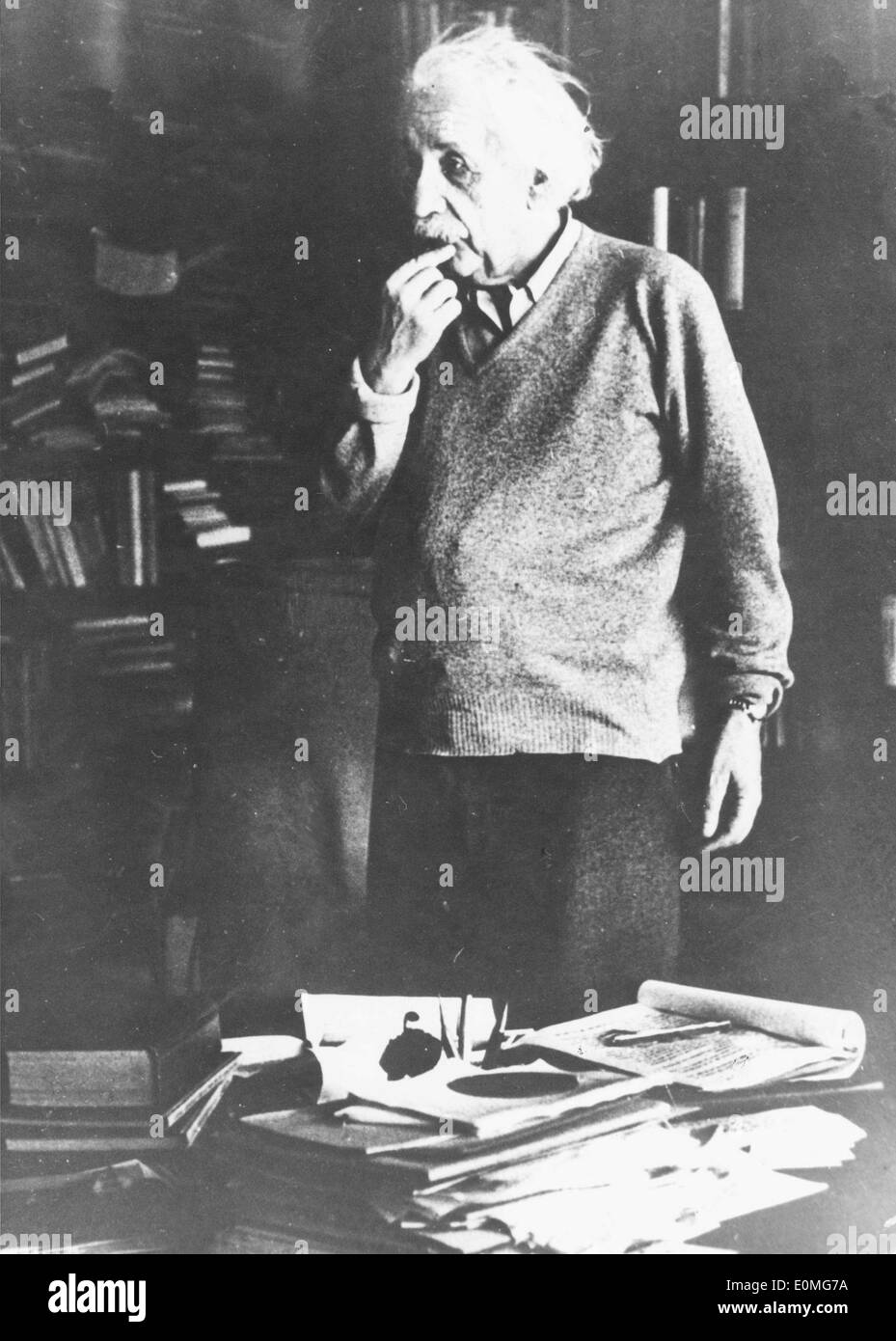 Albert Einstein in his office Stock Photo - Alamy