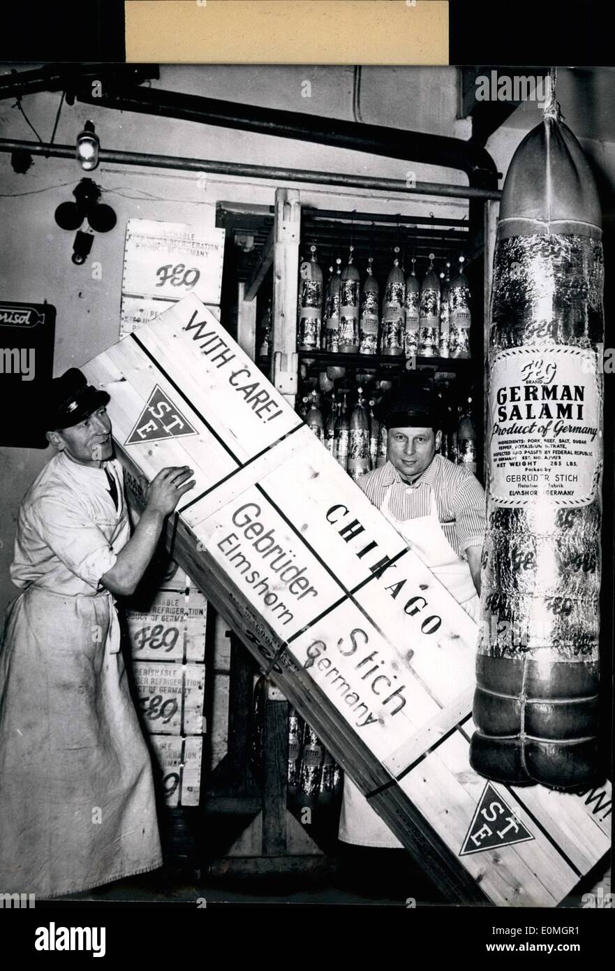 May 05, 1955 The biggest sausage in the world The meatfactory