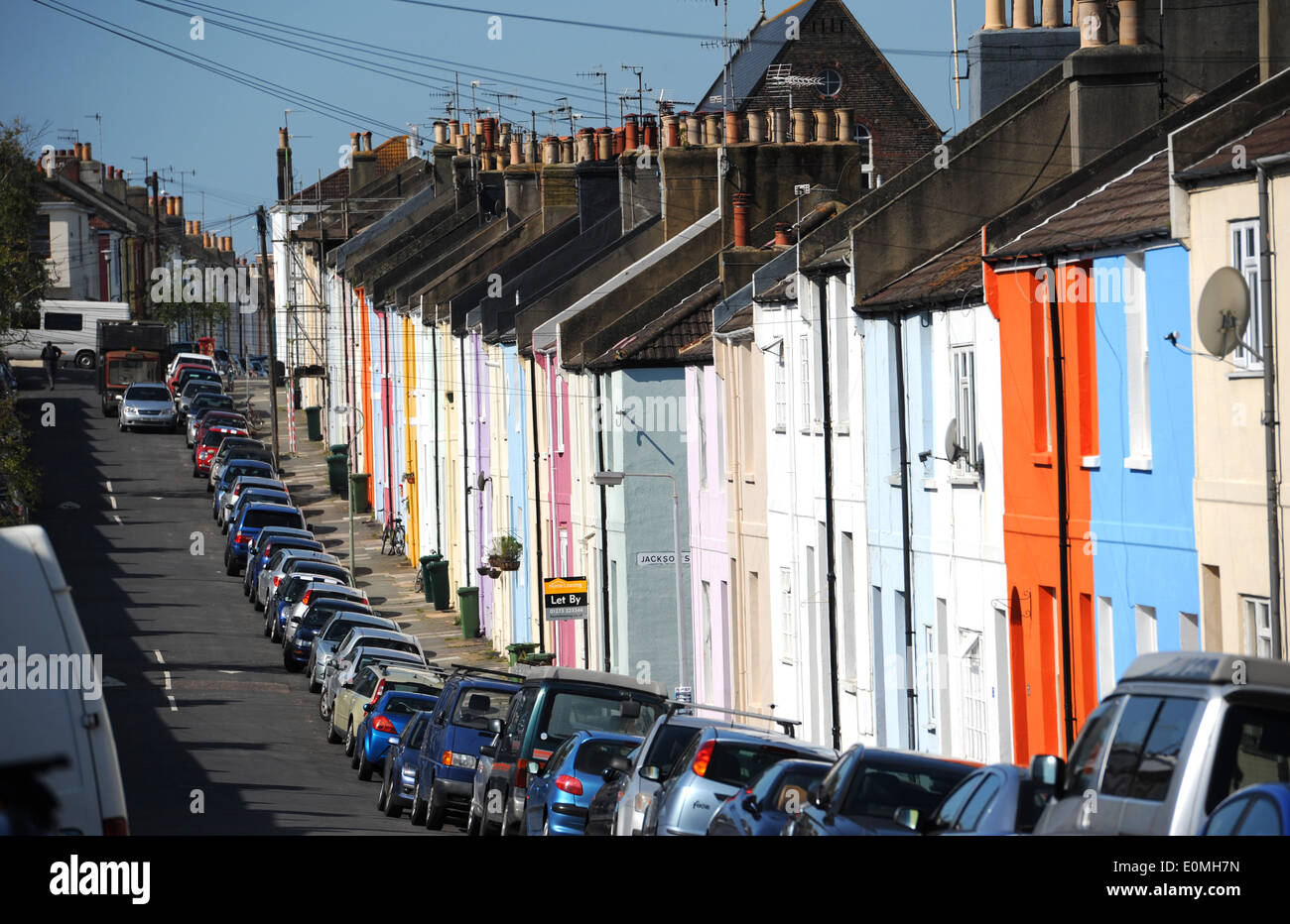 Typical terraced housing along Ewart Street in the Hanover area of