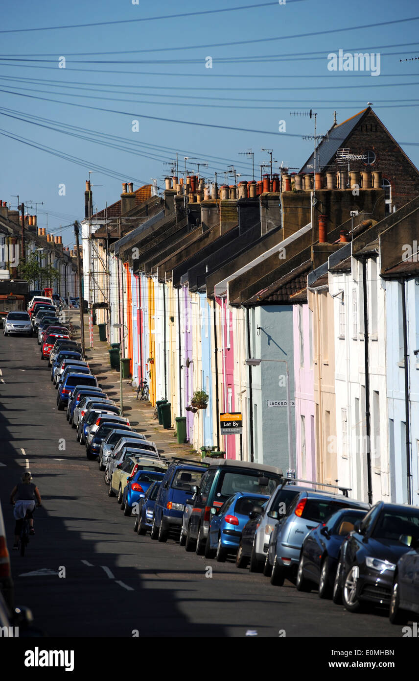 Typical terraced housing along Ewart Street in the Hanover area of