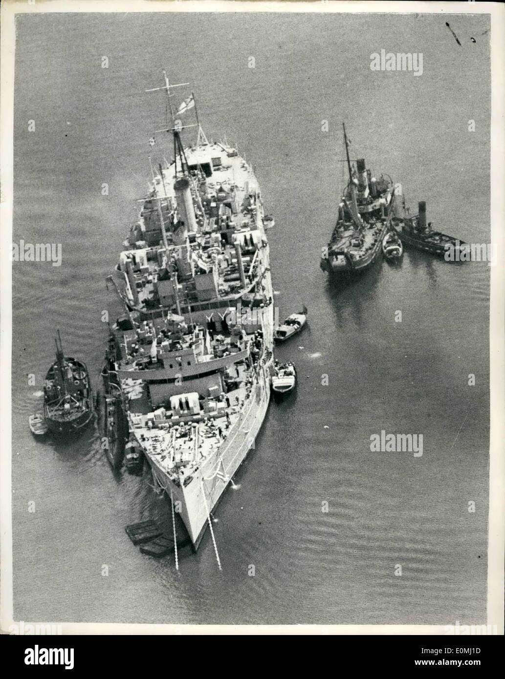 Jun. 06, 1955 Thirteen lost when submarine sinks after explosion The