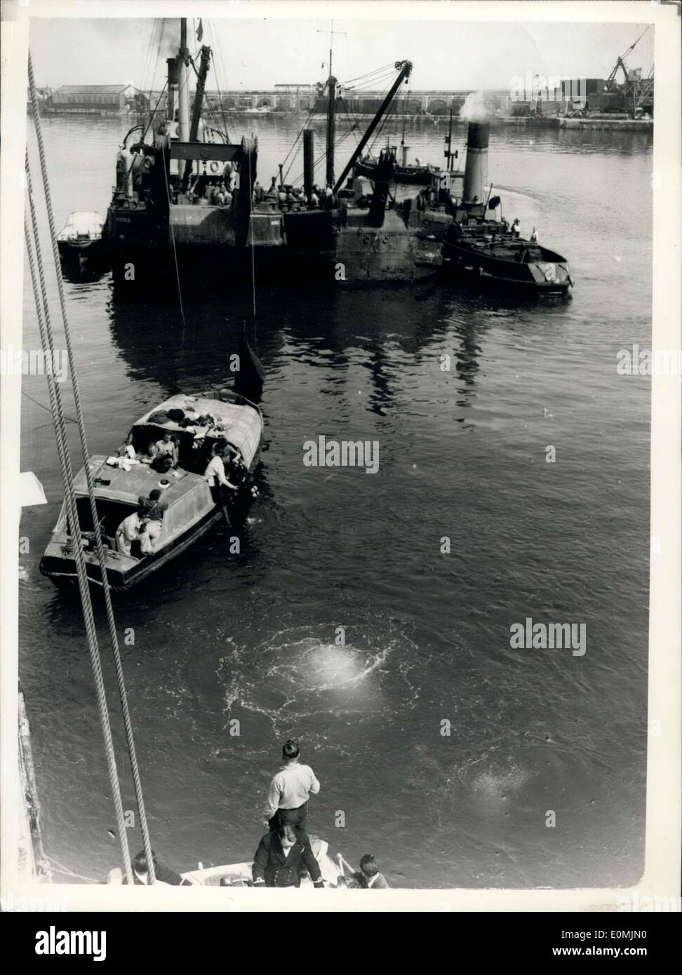 Jun. 17, 1955 Thirteen die when Submarine sinks after explosion in