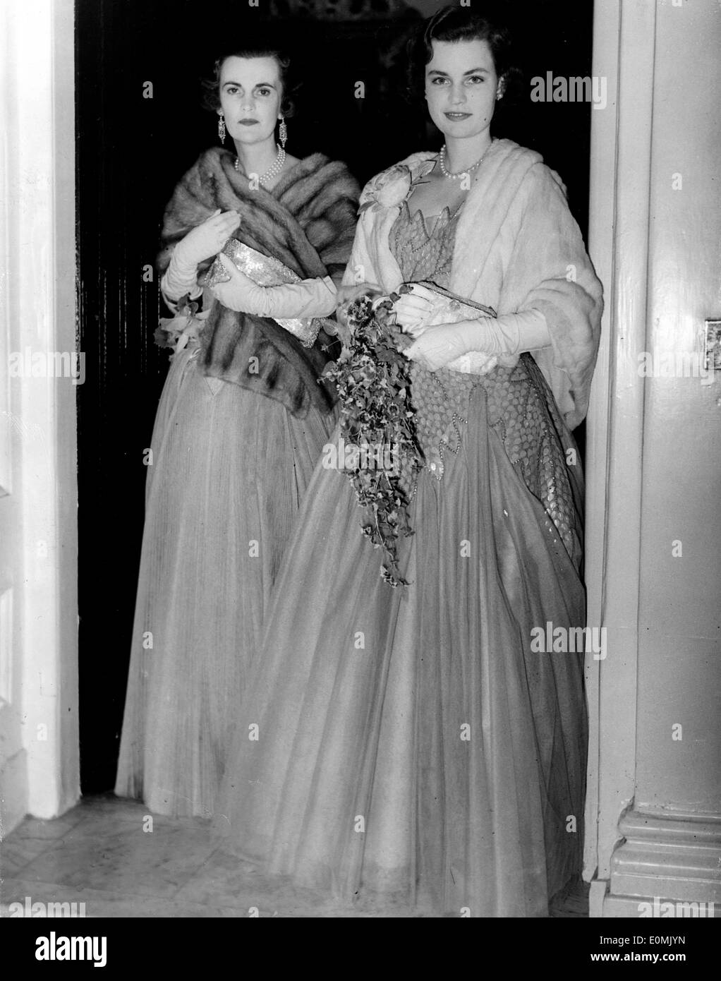 The Duchess of Argyll with daughter Frances Sweeny Stock Photo