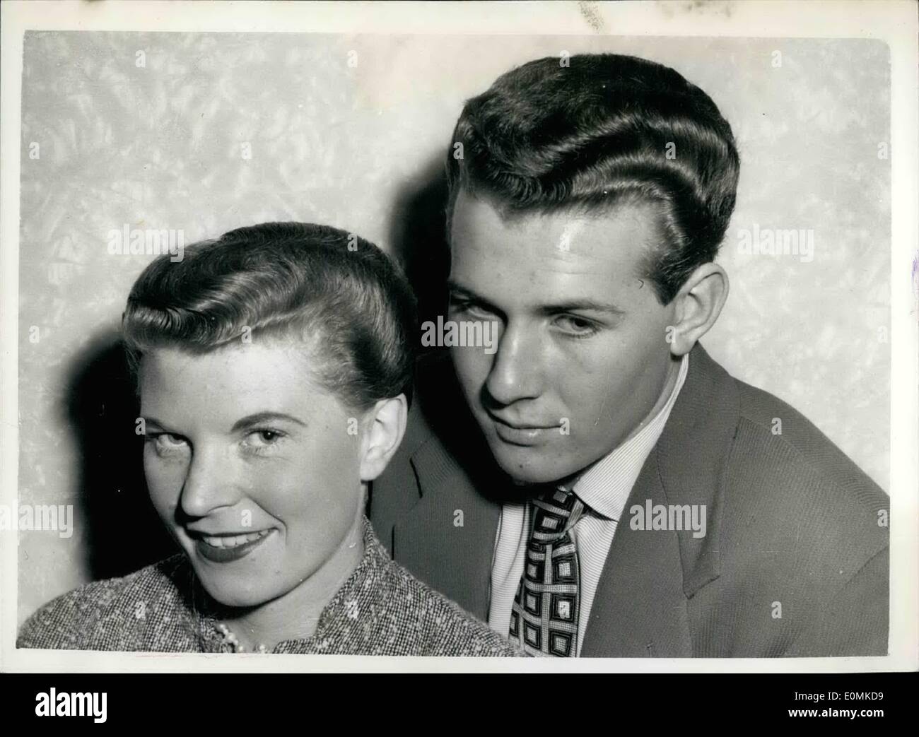 Oct. 10, 1955 - Unique Boy And Girl Hair Styles On Show. The ''Peak''.: A press preview was held this afternoon at a Houslow hairdressing salon of unique hair styles to match Oct. 10, 1955 - Unique Boy And Girl Hair Styles On Show. The ''Peak''.: A press preview was held this afternoon at a Houslow hairdressing salon of unique hair styles to match