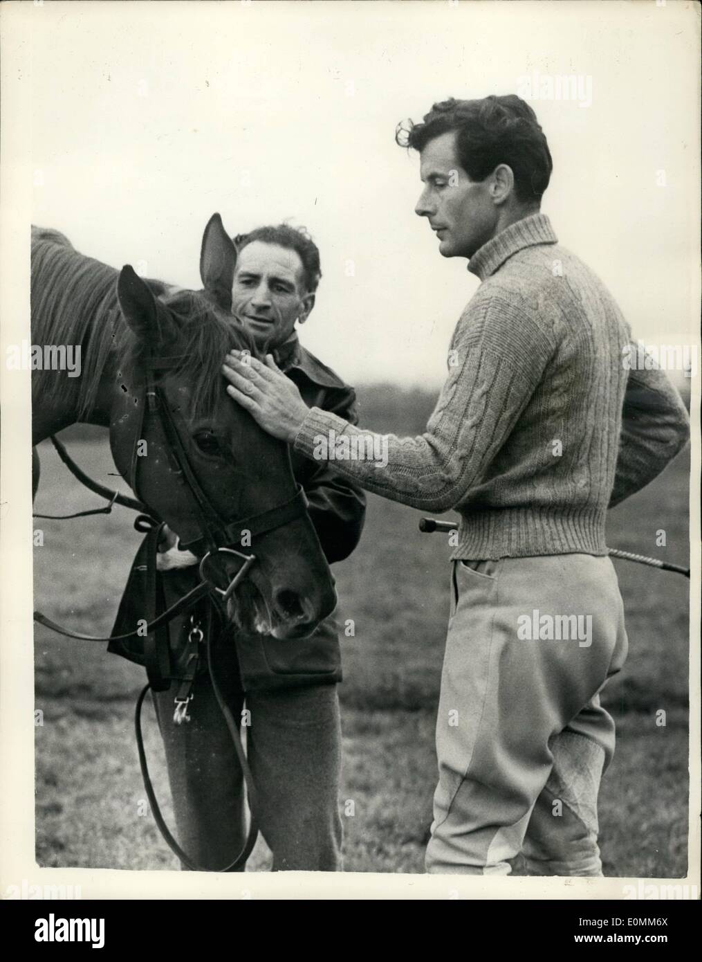Oct. 10, 1955 Captain Townsend Goes Out Riding Group Captail Peter