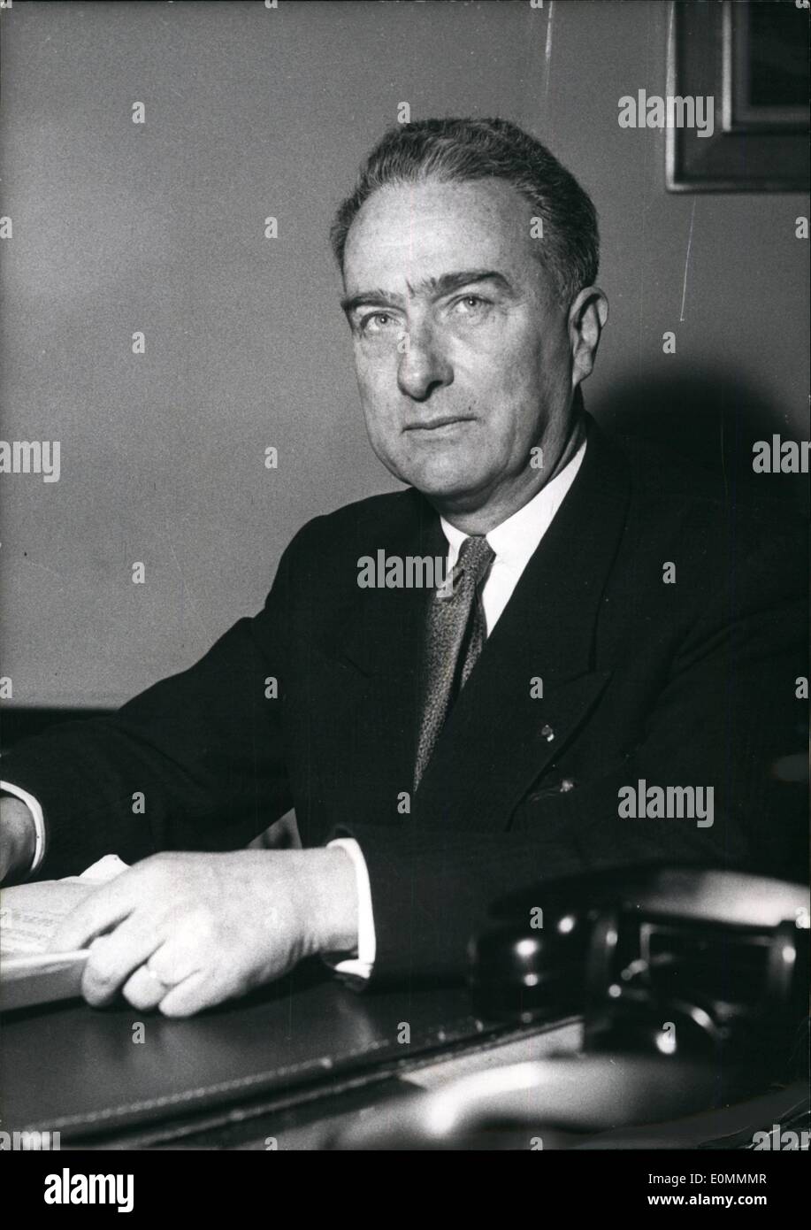Dec. 12, 1955 - M. Louis Joxe appointed Ambassador to Bonn: M. Louis Joxe, French Ambassador to Moscow, has been appointed ambassador to Bonn. Photo shows a recent portrait of M. Louis Stock Photo