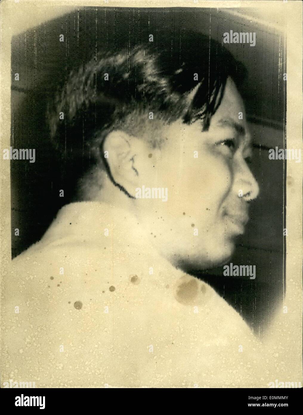 Dec. 12, 1955 - Malayan peace talks break down. Picture of Chin Peng - first Foreight years.: The Malayan peace talks broke down after Chin Peng, leader of 3,000 jungle Guerillas, told the Chief Ministers of Malaya and Singapore: '' We will never accept surrender at any time and we will continue to struggle to the last man. the talks, which took place at Baling, Malaya, were between Chin Peng and Tengku Abdul Rahman, the Malayan Chief Minister, and Mr. David Marshall, the Singapore Chief Minister Stock Photo