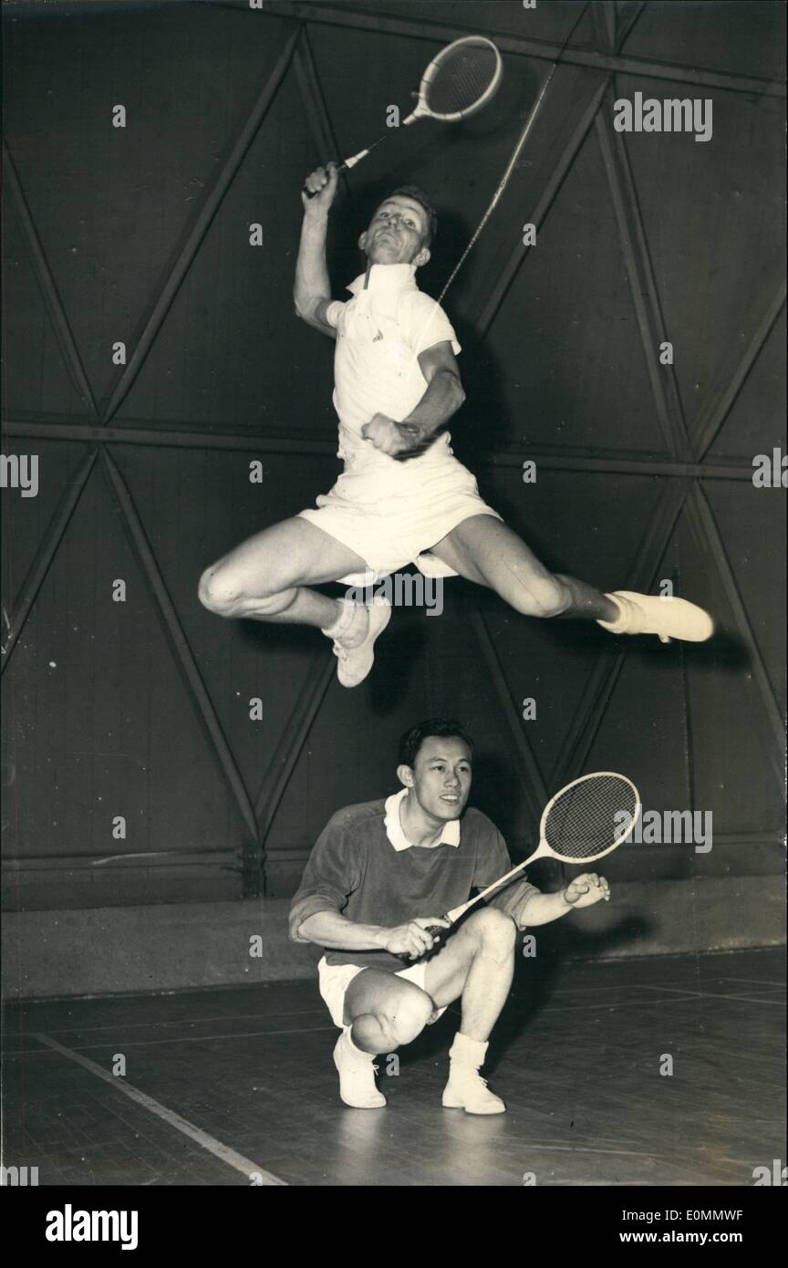 Mar. 03, 1956 Preparing for all England Badminton Championships