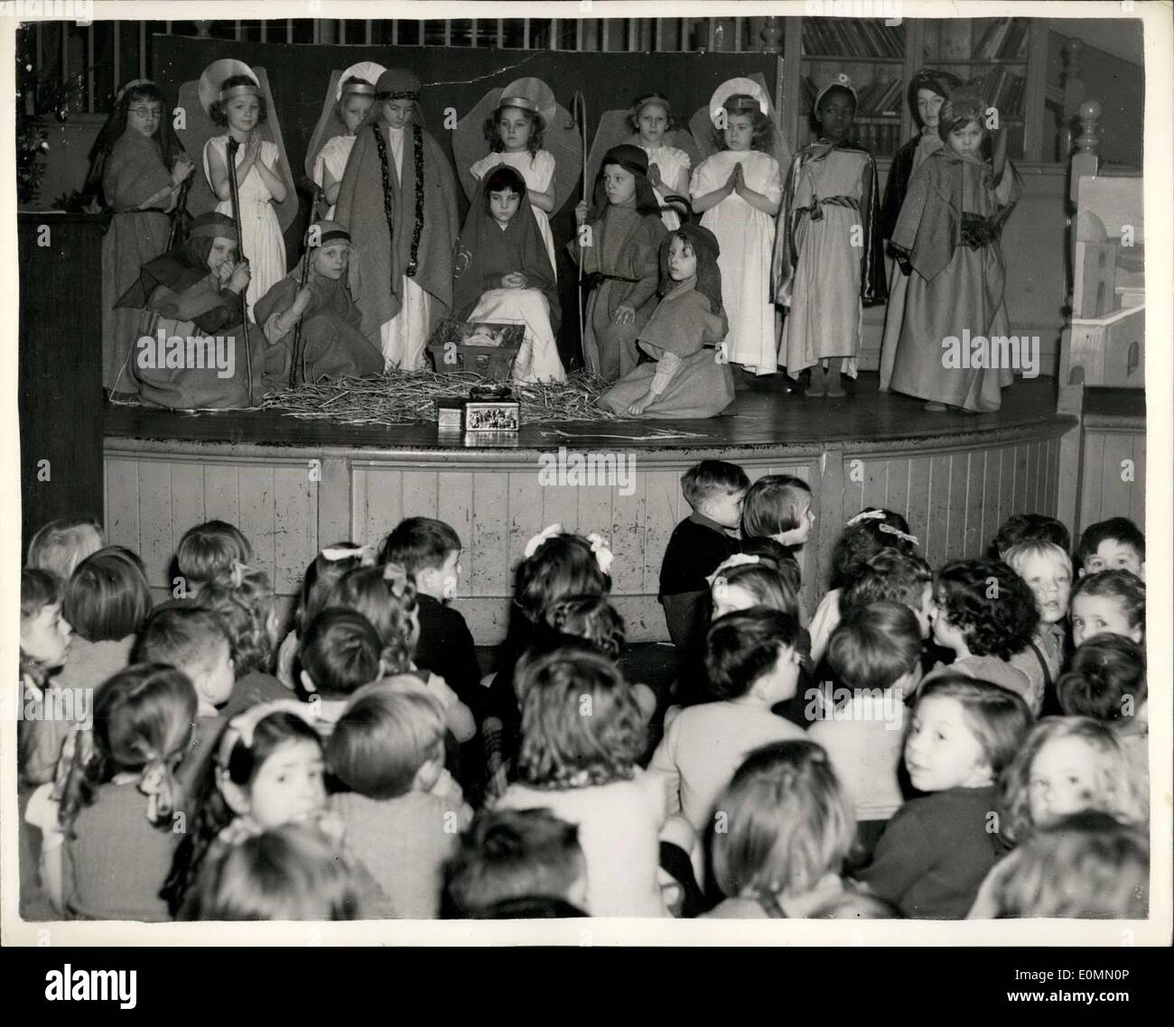 Dec. 16, 1955 School's Nativity Play. Pupils at the L.C.C. Primary