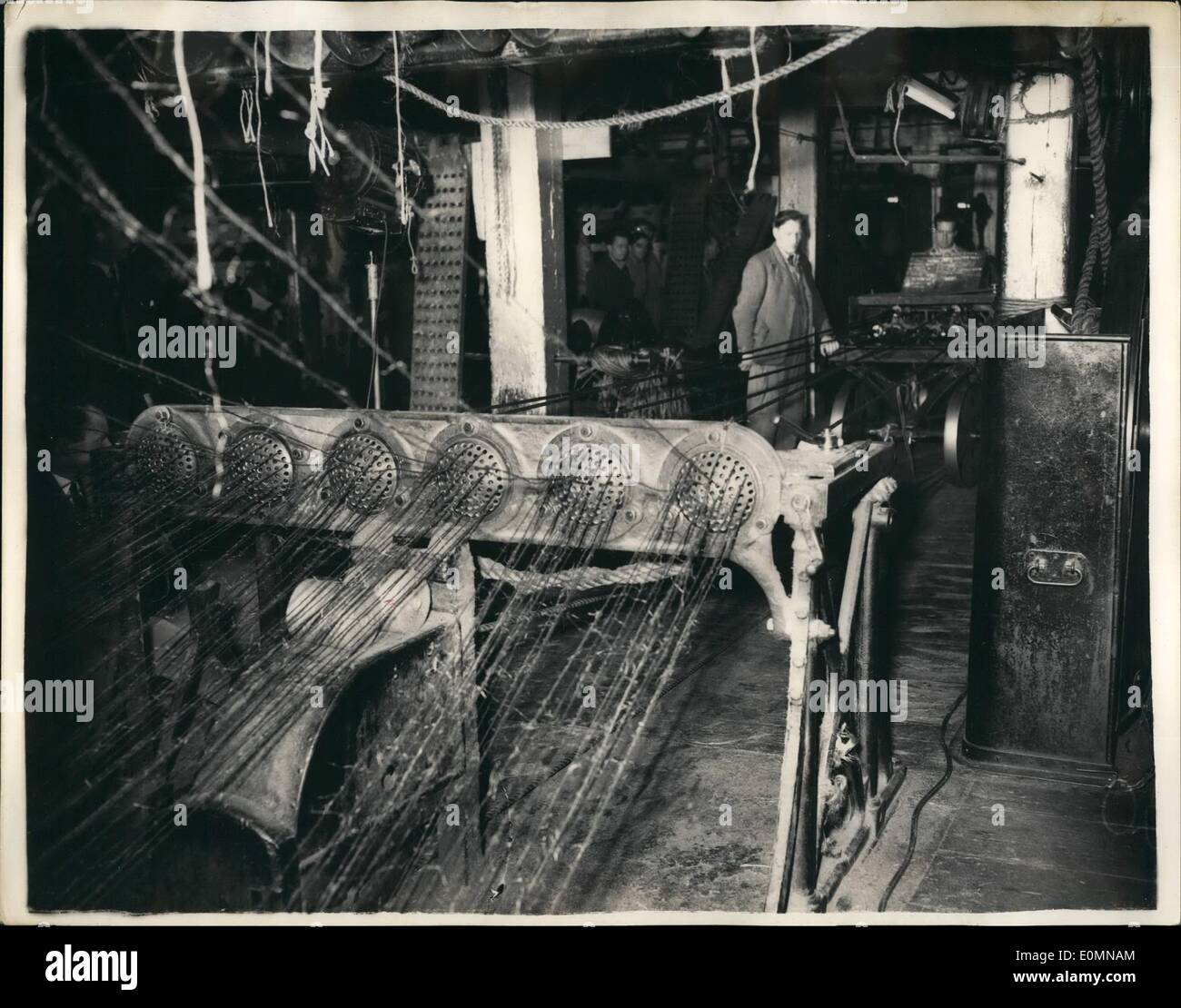 Jan. 01, 1956 Making New Rigging for Nelson's Flagship Victory . A