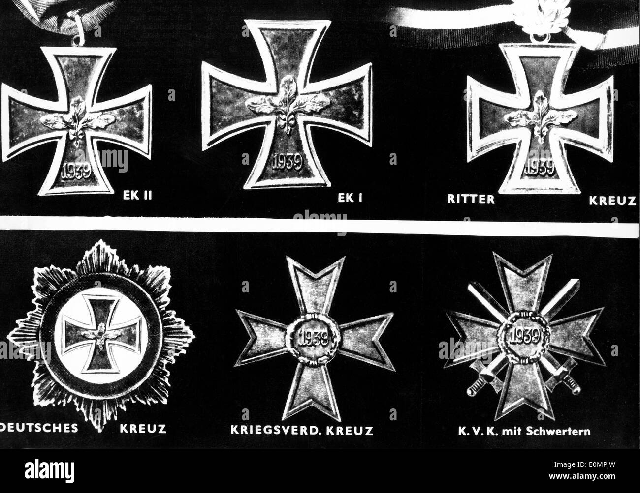 German World War II Decorations Stock Photo