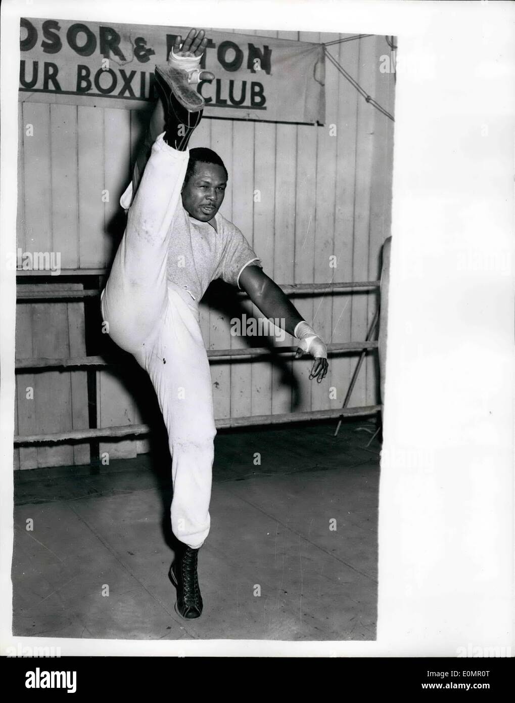 May 05, 1956 Archie Moore Goes Into Training at Windsor No doubt how