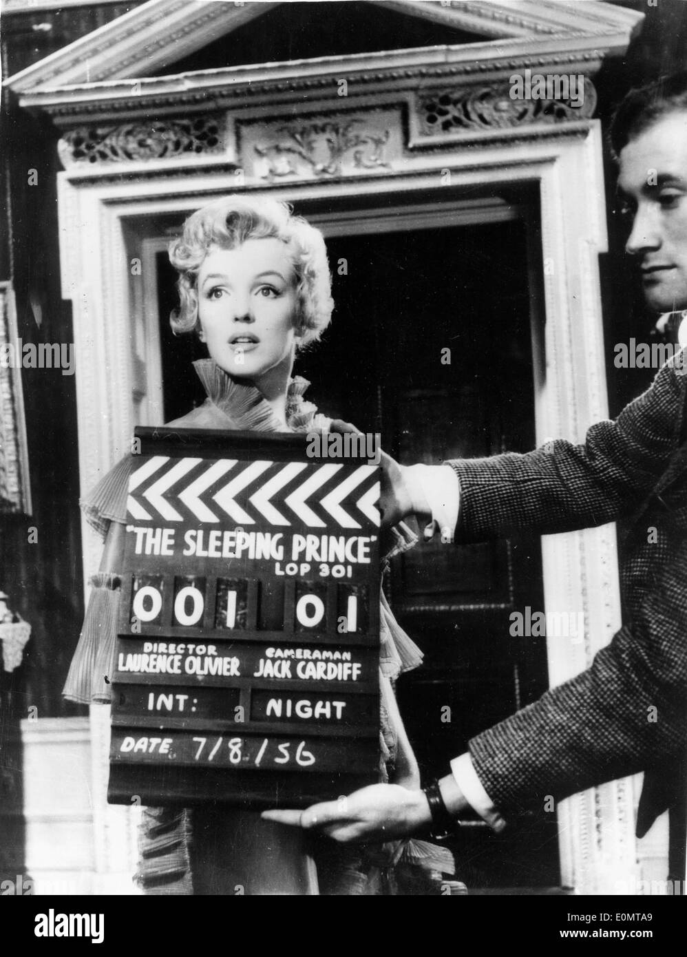 Actress Marilyn Monroe filming 'The Sleeping Prince' Stock Photo