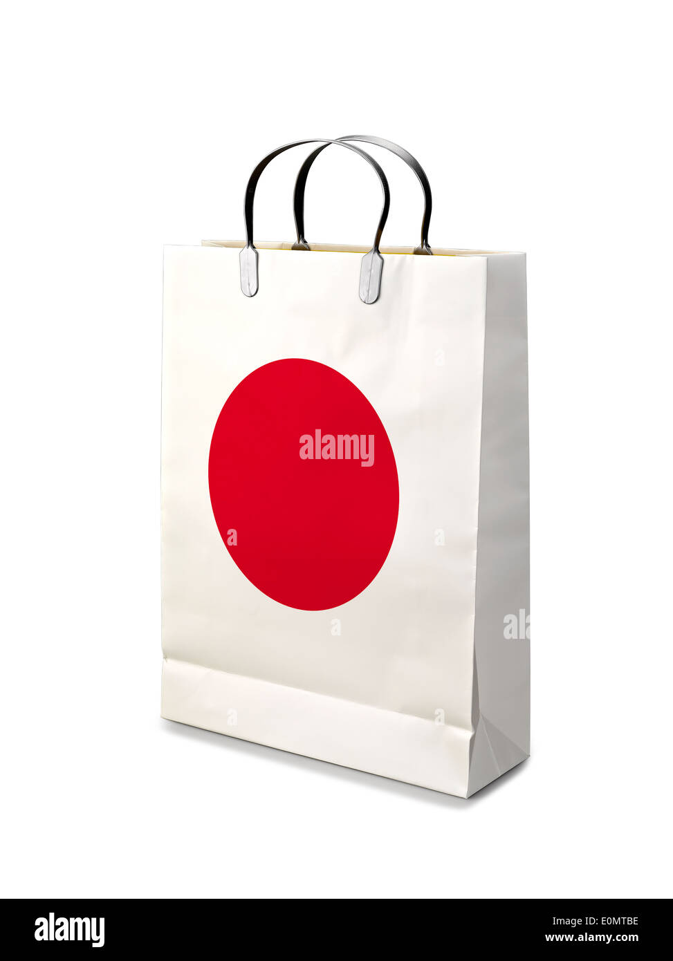 Shopping Bag With Japan Flag Retail Business On White Background Stock 