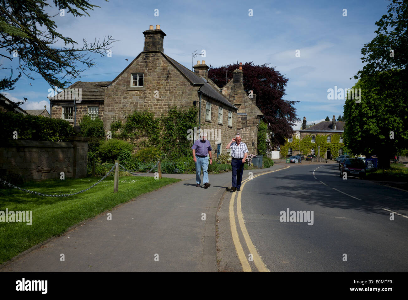 Ripley village two men walk hi-res stock photography and images - Alamy