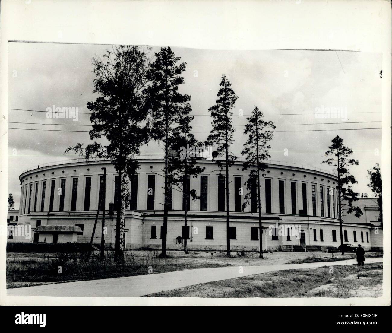 Oct. 30, 1956 - 30-10-56 Joint Nuclear Research Institute in the Soviet Union. Keystone Photo Shows: View of the main block housing the Proton Synchrotron at the Joint Nuclear Research Institute in the Soviet Union. Stock Photo