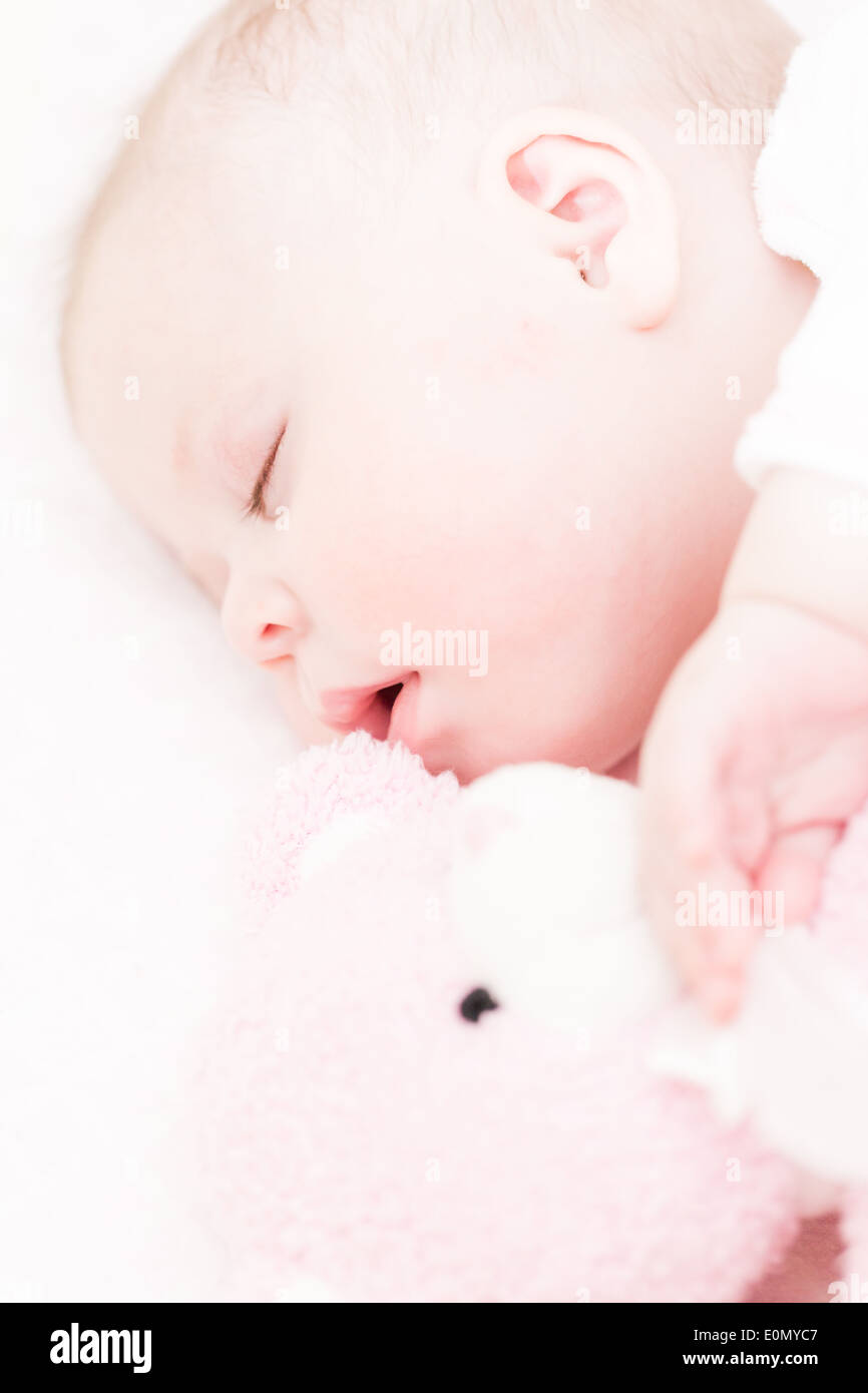 Cute Baby Girl Sleeping In Her Crib Stock Photo 69302023 Alamy