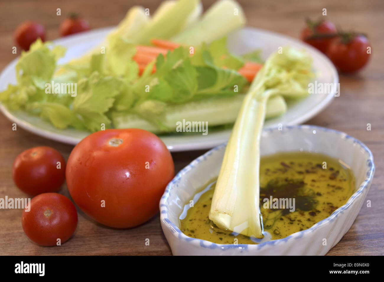 vegetables with vinaigrette Stock Photo