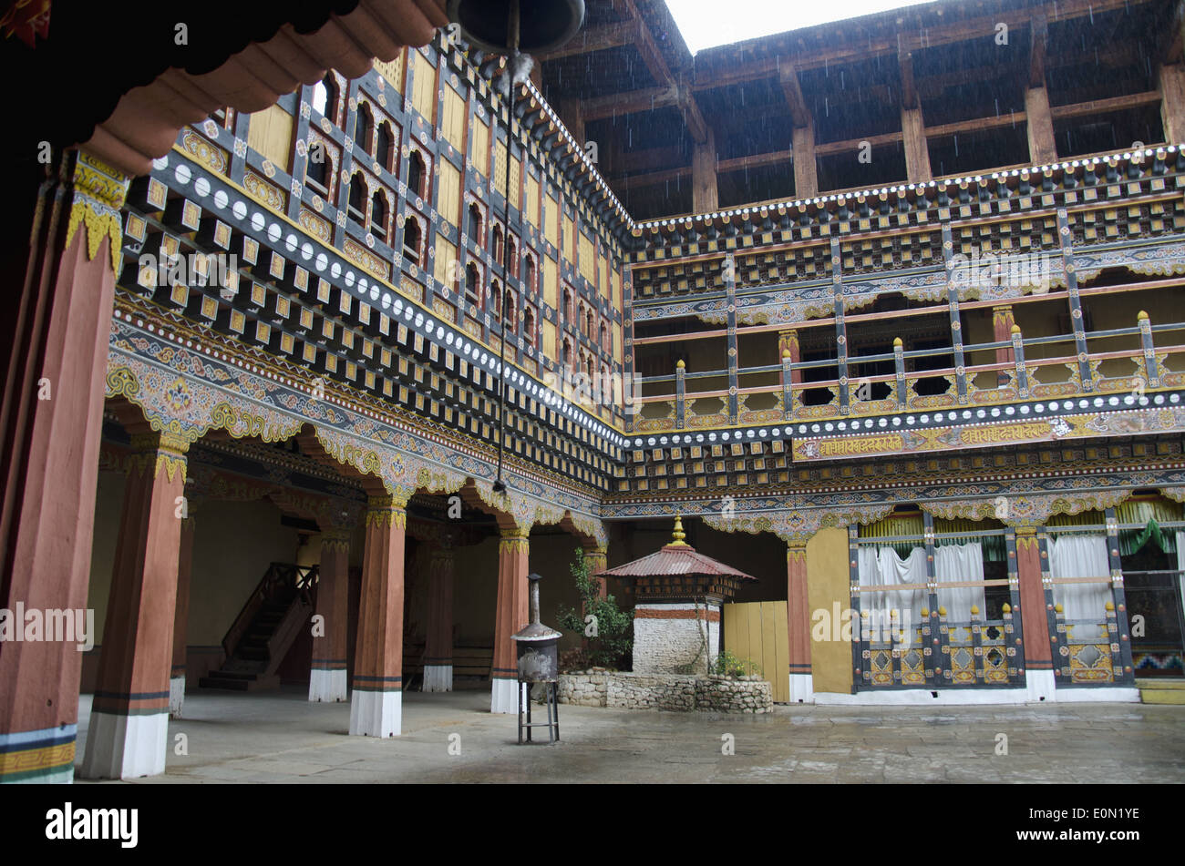 Paro Inside Inside view of Rinpung Dzong, Drukpa Kagyu Buddhist monastery, Paro ...