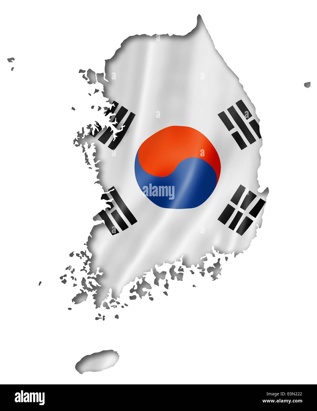 South korea map flag hi-res stock photography and images - Alamy